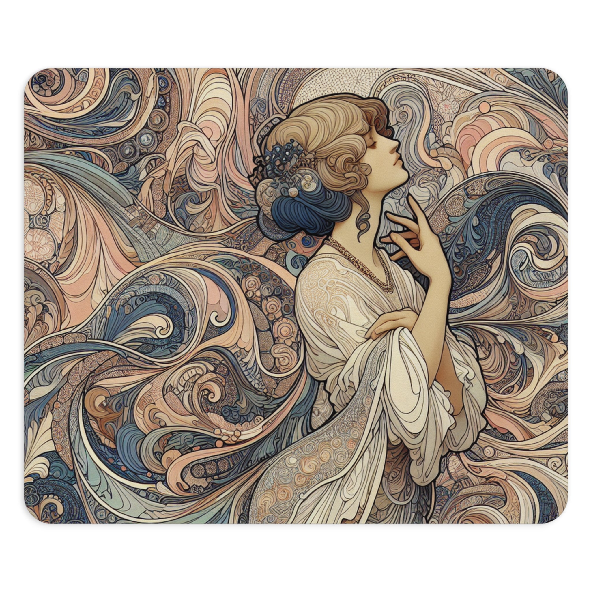 Elegant Art Nouveau Mouse Pad for Vintage Office Decor - Unique Gift & Home Office Accessories - Rosetta Creative Boutique